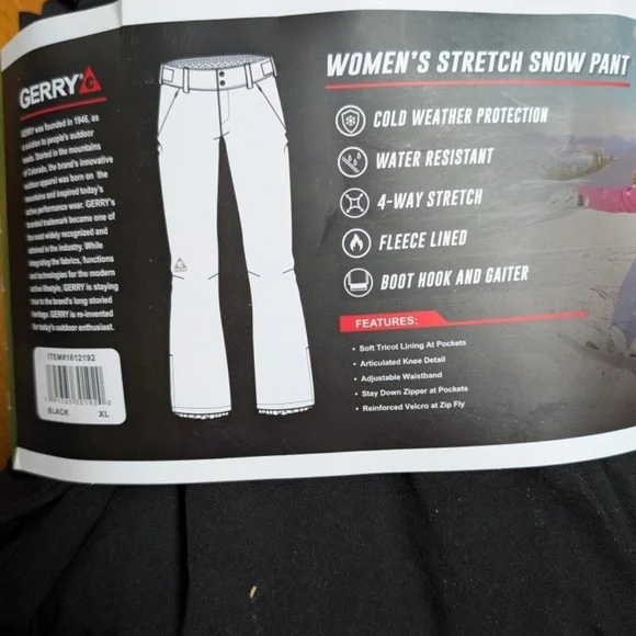 NWT Gerry Snow Ski Snowboard Stretch Pants Women's XL - Picture 3 of 3